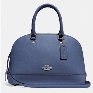 Coach Mini Sierra Satchel Blue Crossbody Bag . Wore once, like brand new.